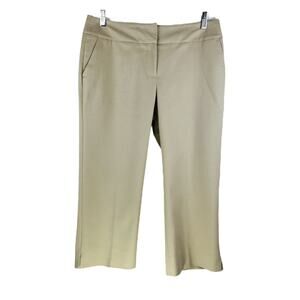 NEW Laura Ashley Pants Womens 10 Cropped Beige Cotton Stretch